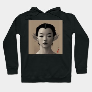 Beaux Animes Art, Ukiyo-e Anime Girl Illustration Design Hoodie